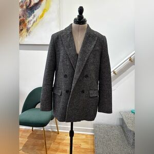 Dynamite Gray Double-Breasted Blazer